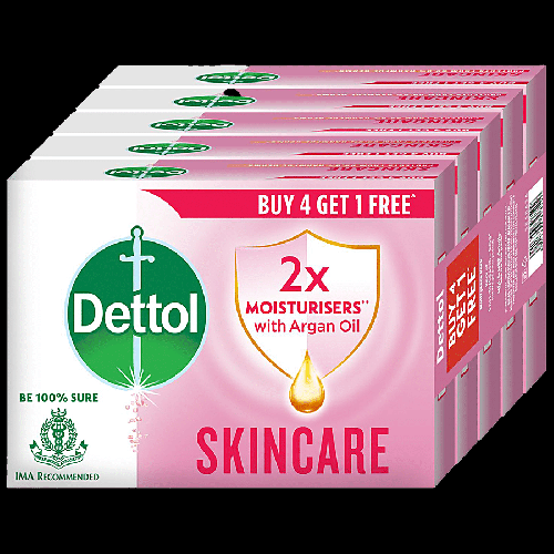 Dettol Skincare Germ Protection Bathing Soap B4G1 (125Gm×5)