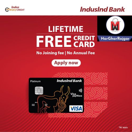 IndusInd First- Life time Free Credit Card